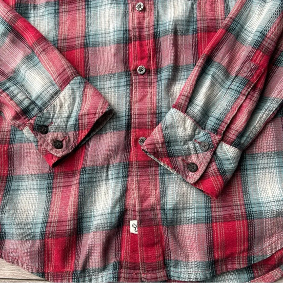 Aritzia Plaid Cotton Boyfriend Fit  Button Down Shirt Flannel - Picture 8 of 14